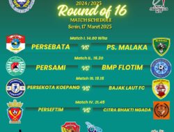 Jadwal Laga 16 Besar ETMC XXXIII Senin 17 Maret 2025, Persekota Koepang vs Bajak Laut