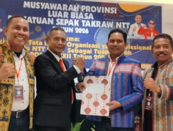 Yunus Takandewa Kembali Pimpin Persatuan Sepak Takraw Indonesia NTT 2026-2030